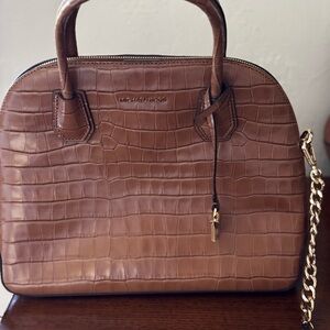 Michael Kors Brown Croc-Embossed Women's Bag purse bag